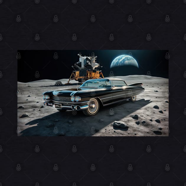 1959 Cadillac Coupe DeVille on the Moon by NebulaWave